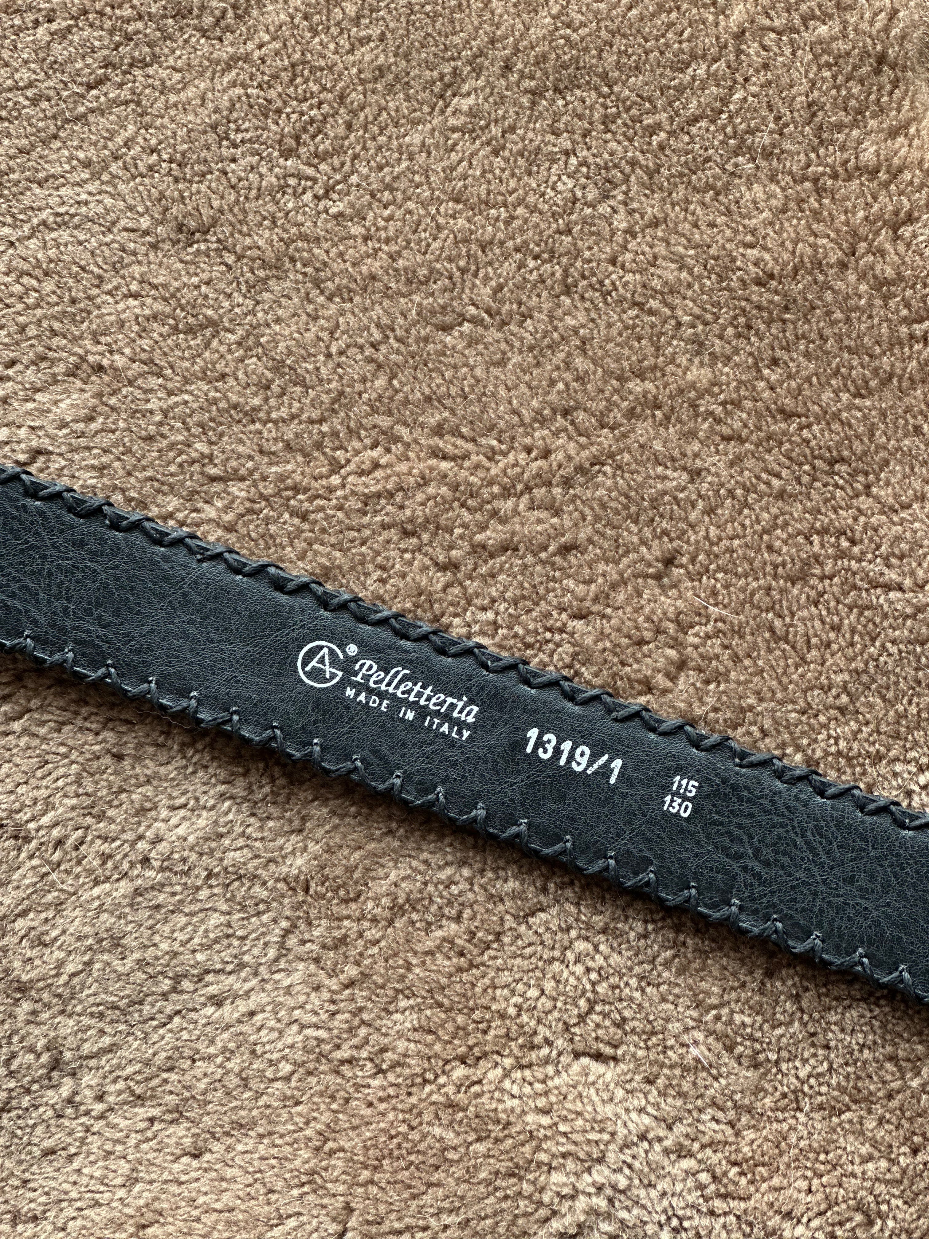 Black Snake Leather Belt