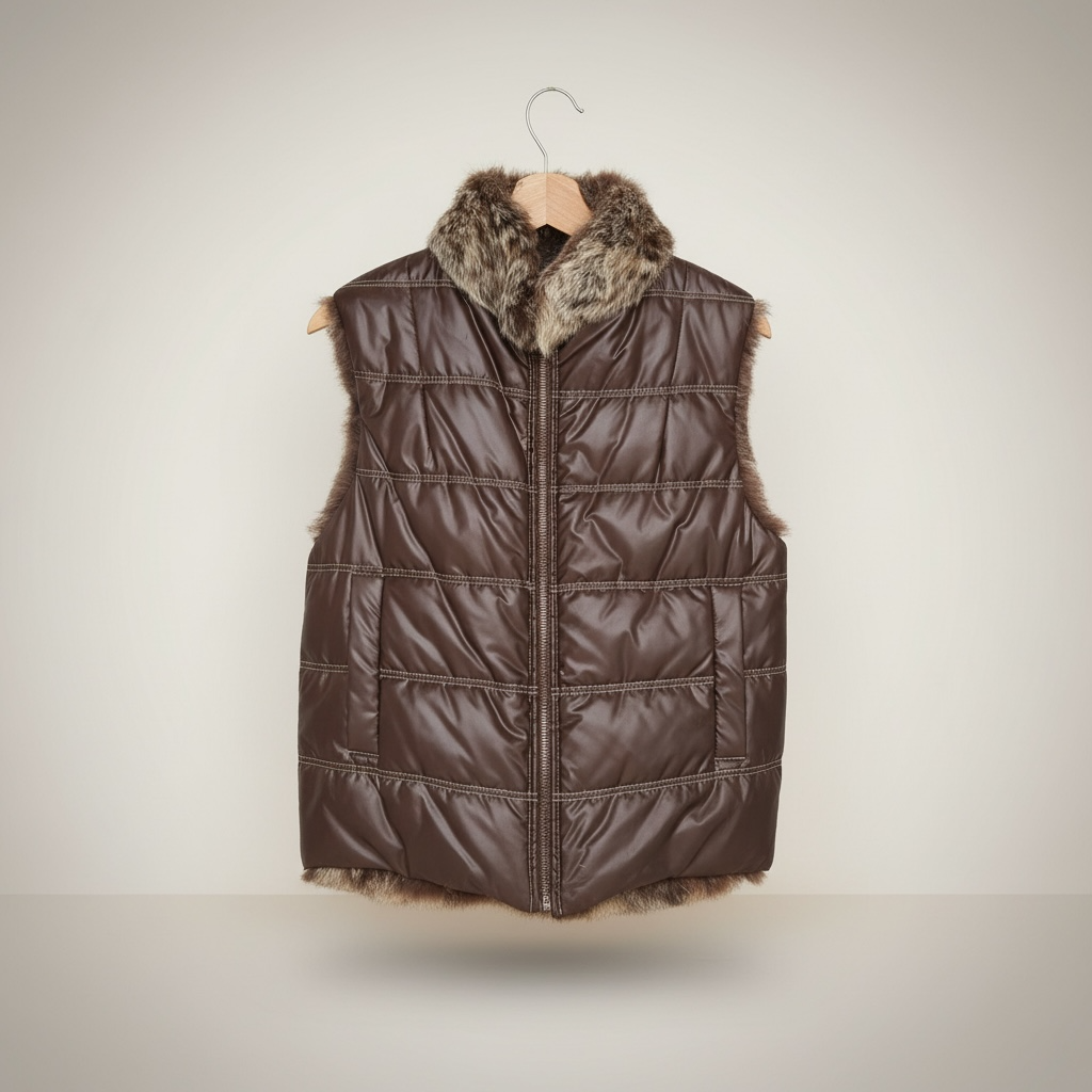 Brown Rex Rabbit Fur Vest
