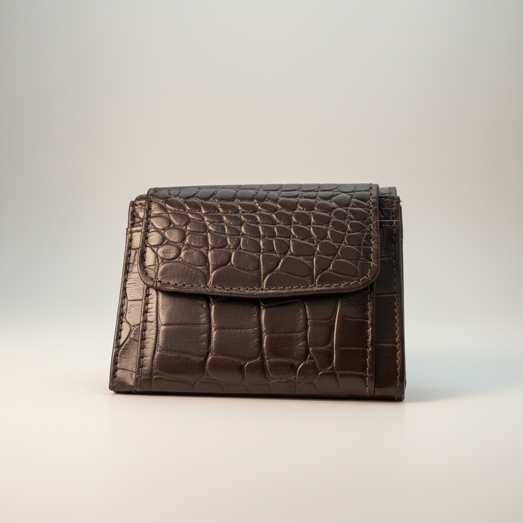 Brown Crocodile Leather Wallet