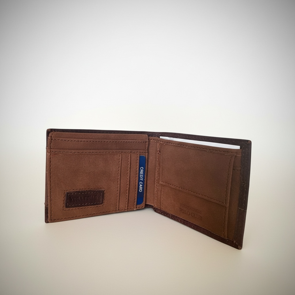 Brown Suede Multi Card Wallet