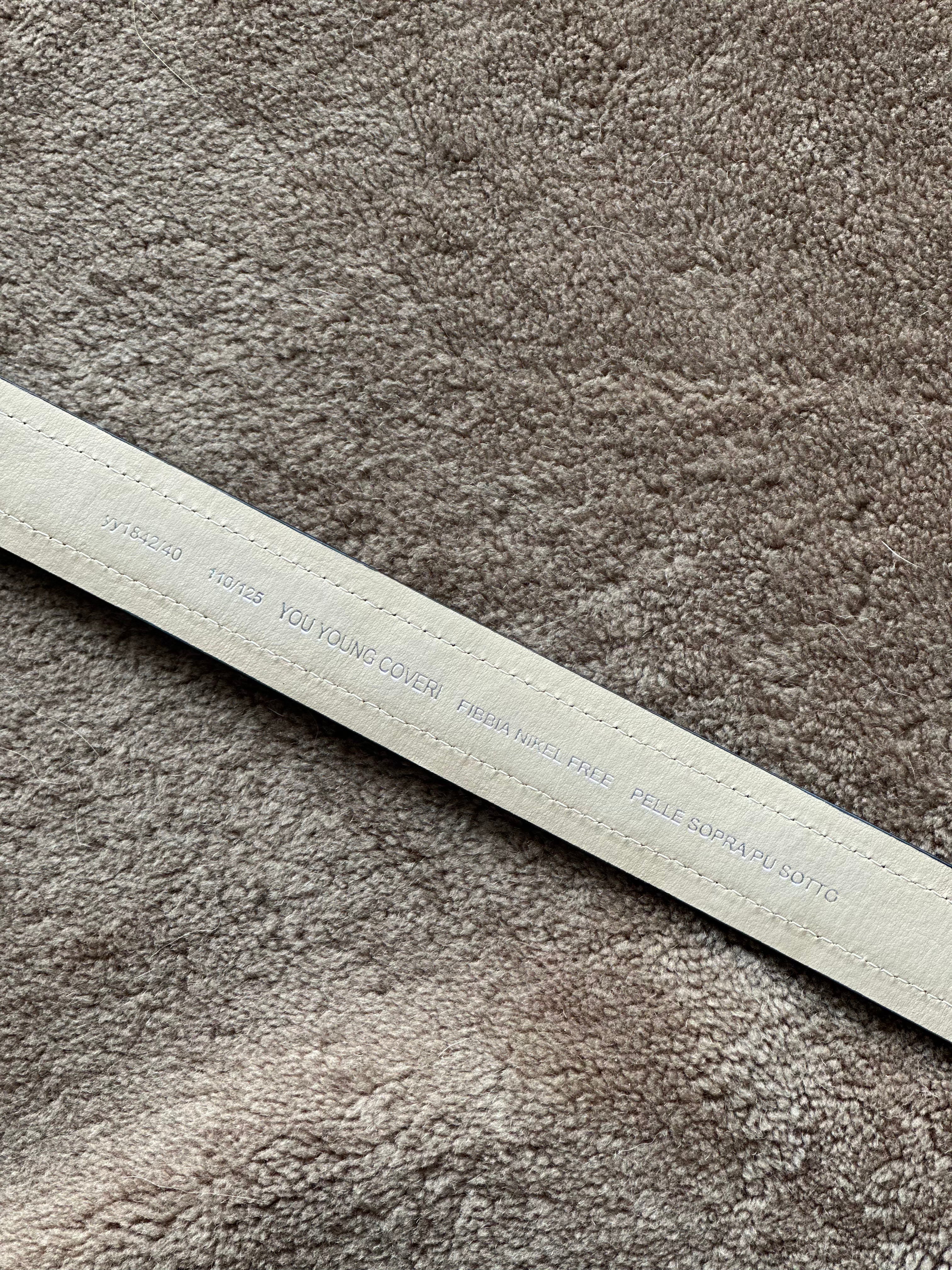 Black and Tan Suede Leather Belt