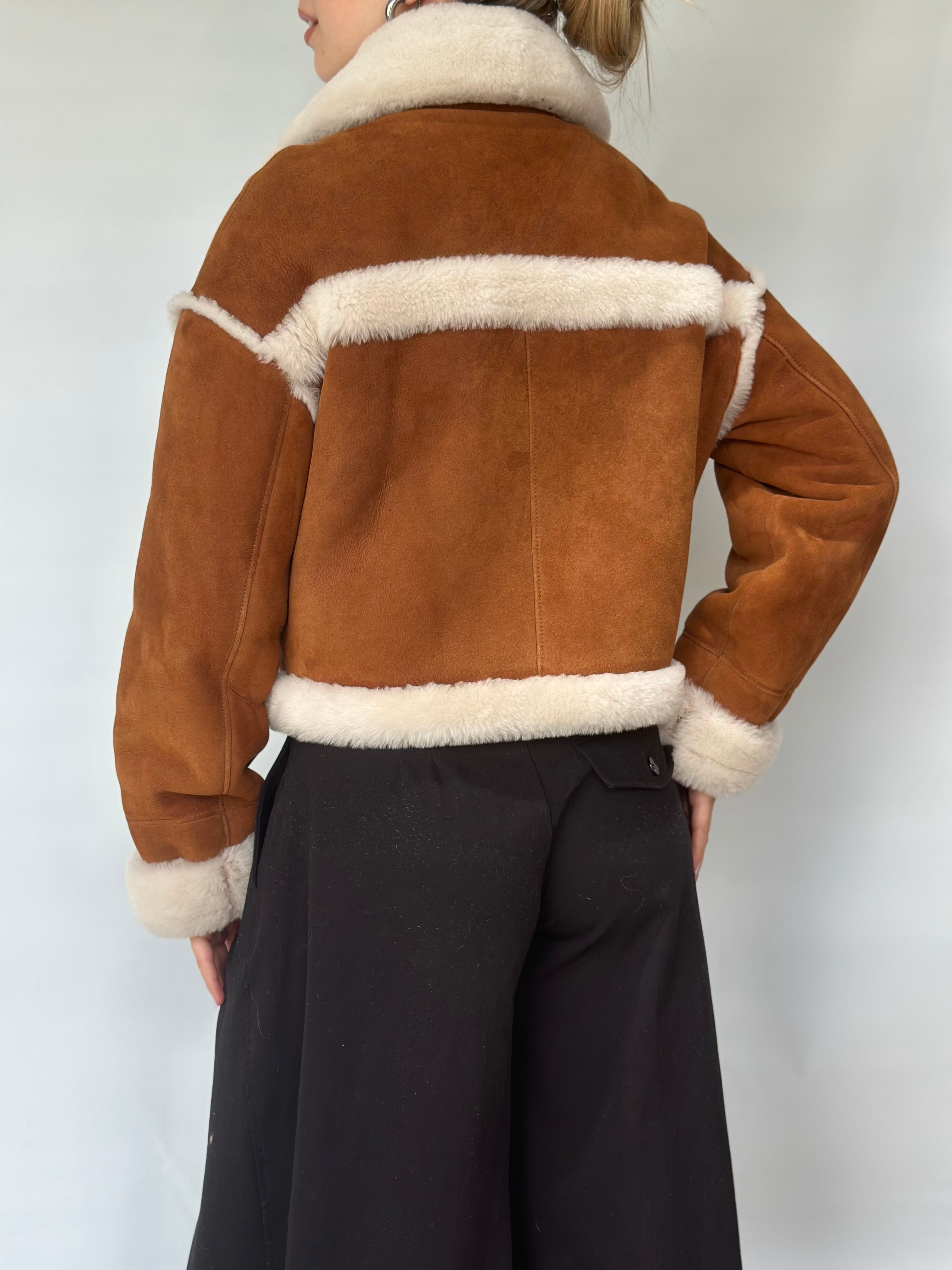 Brown Sheepskin Short Jacket
