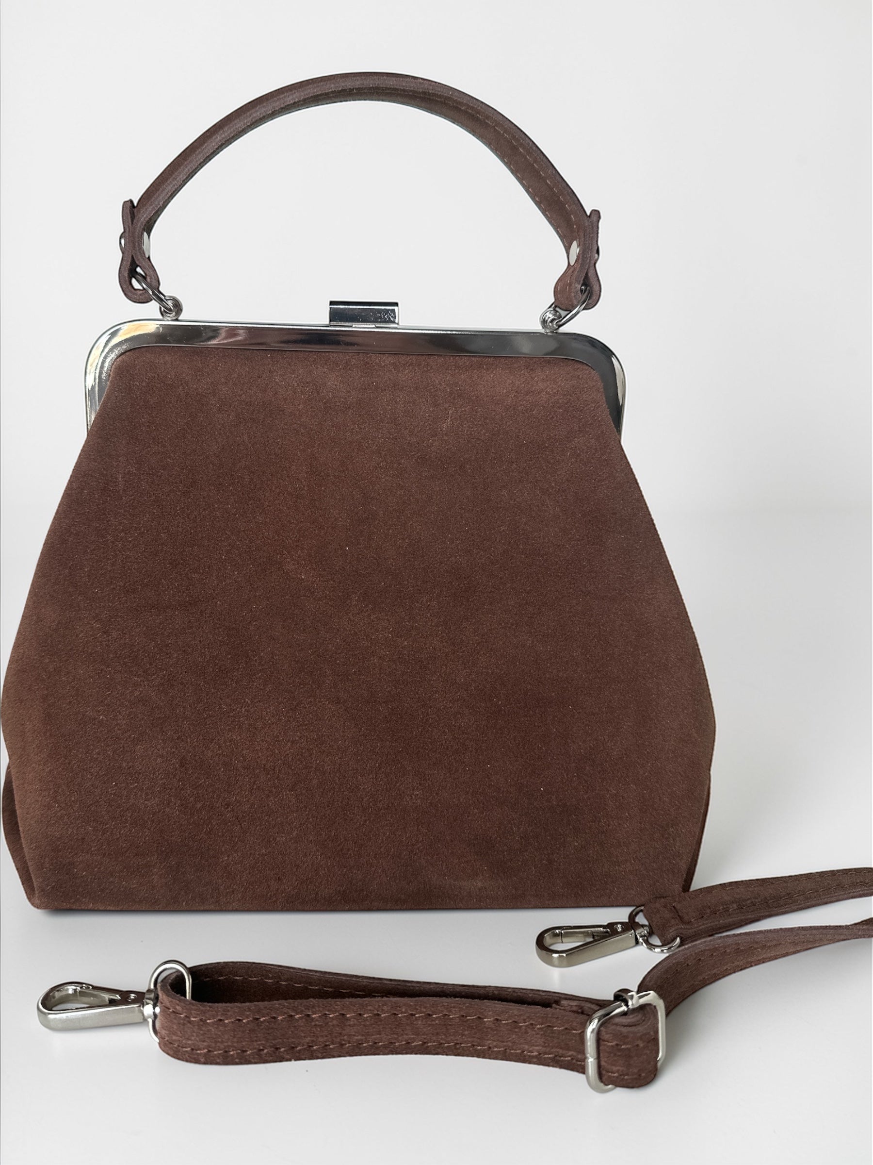 Brown Fringe Suede Shoulder Bag
