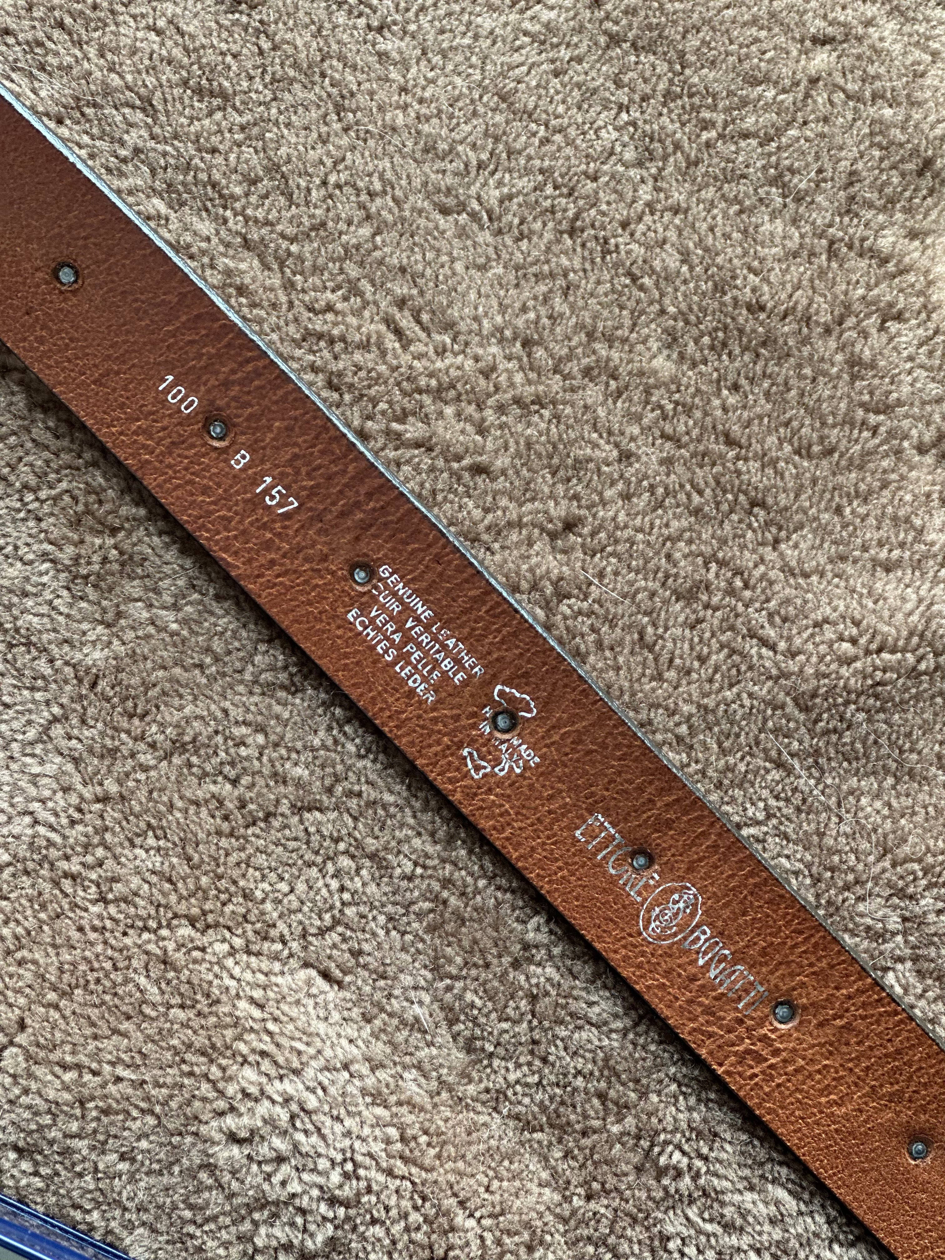 Terracotta Studded Leather Belt