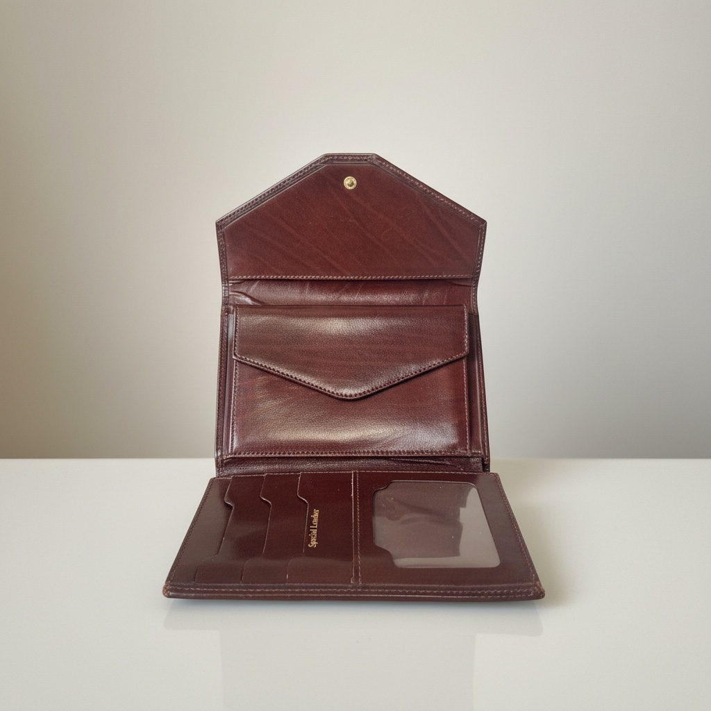 Burgundy Smooth Leather Multi Card Wallet