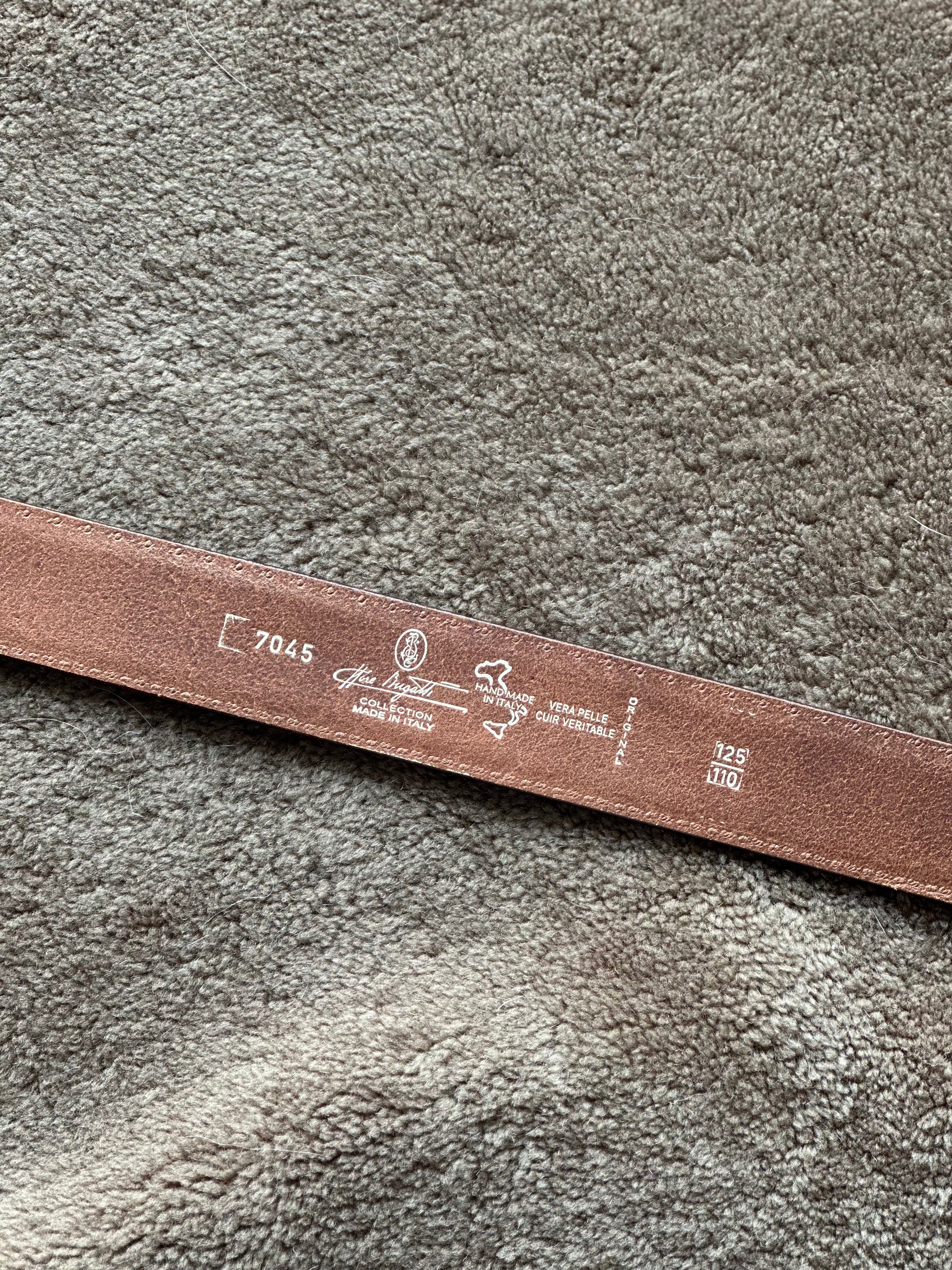 Tan Embossed Leather Belt