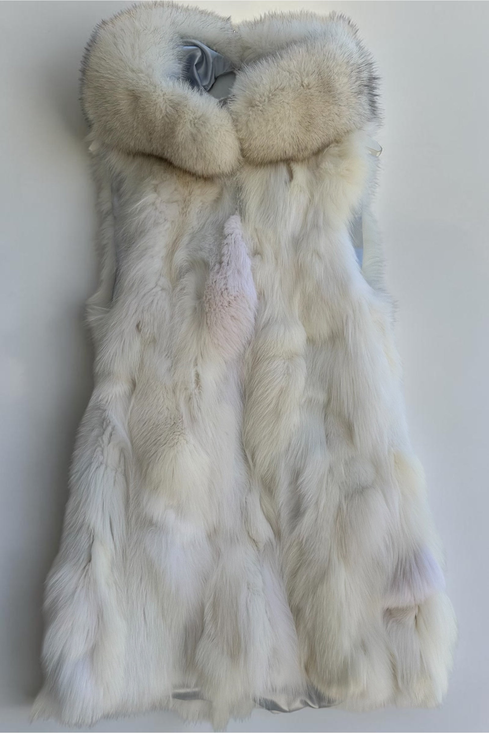 Beige Parka with Fox Collar and Fox Lining