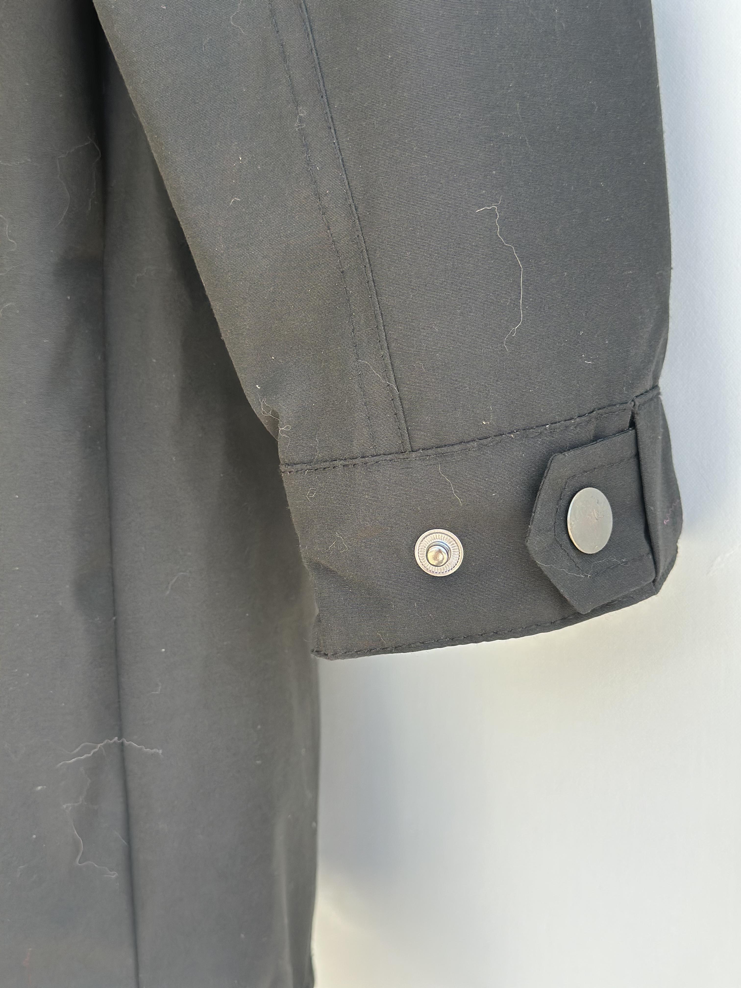 Black Parka with Raccoon Collar and Mink Lining