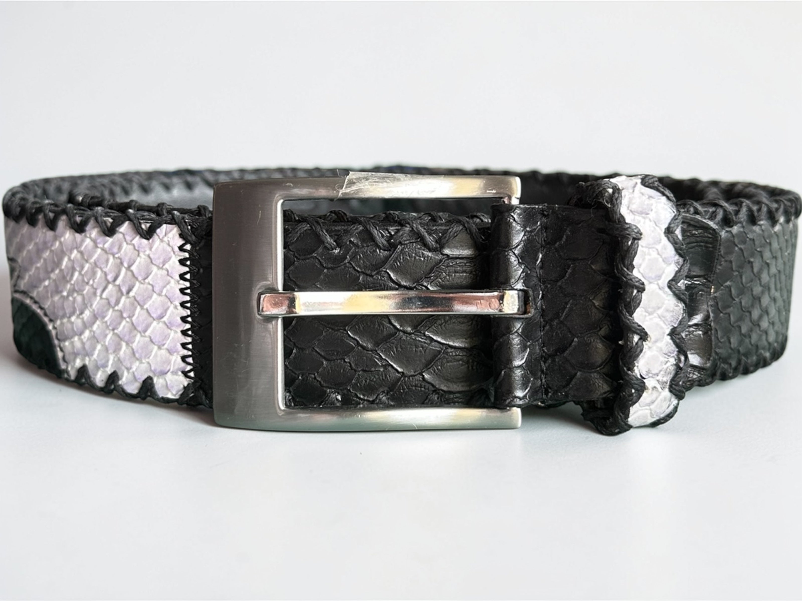 Black Snake Leather Belt