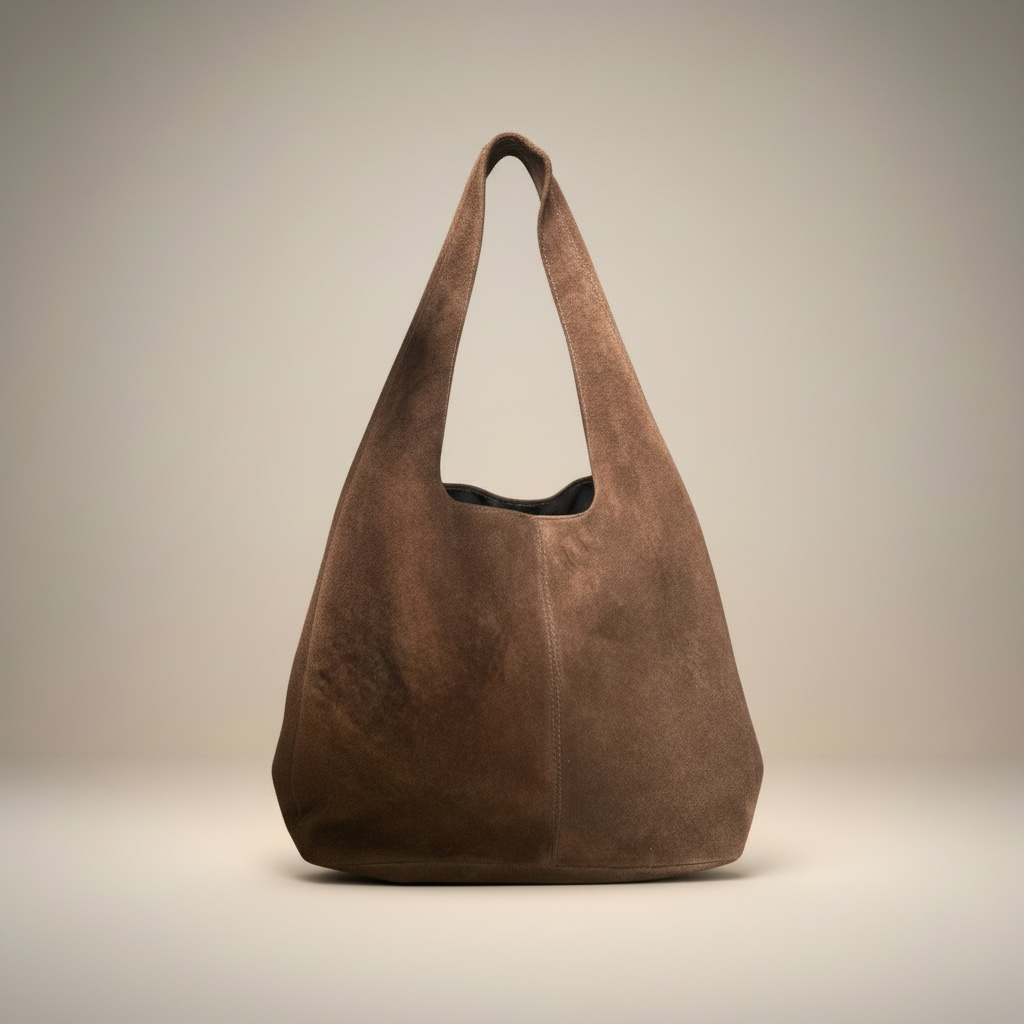 Brown Suede Shoulder Bag
