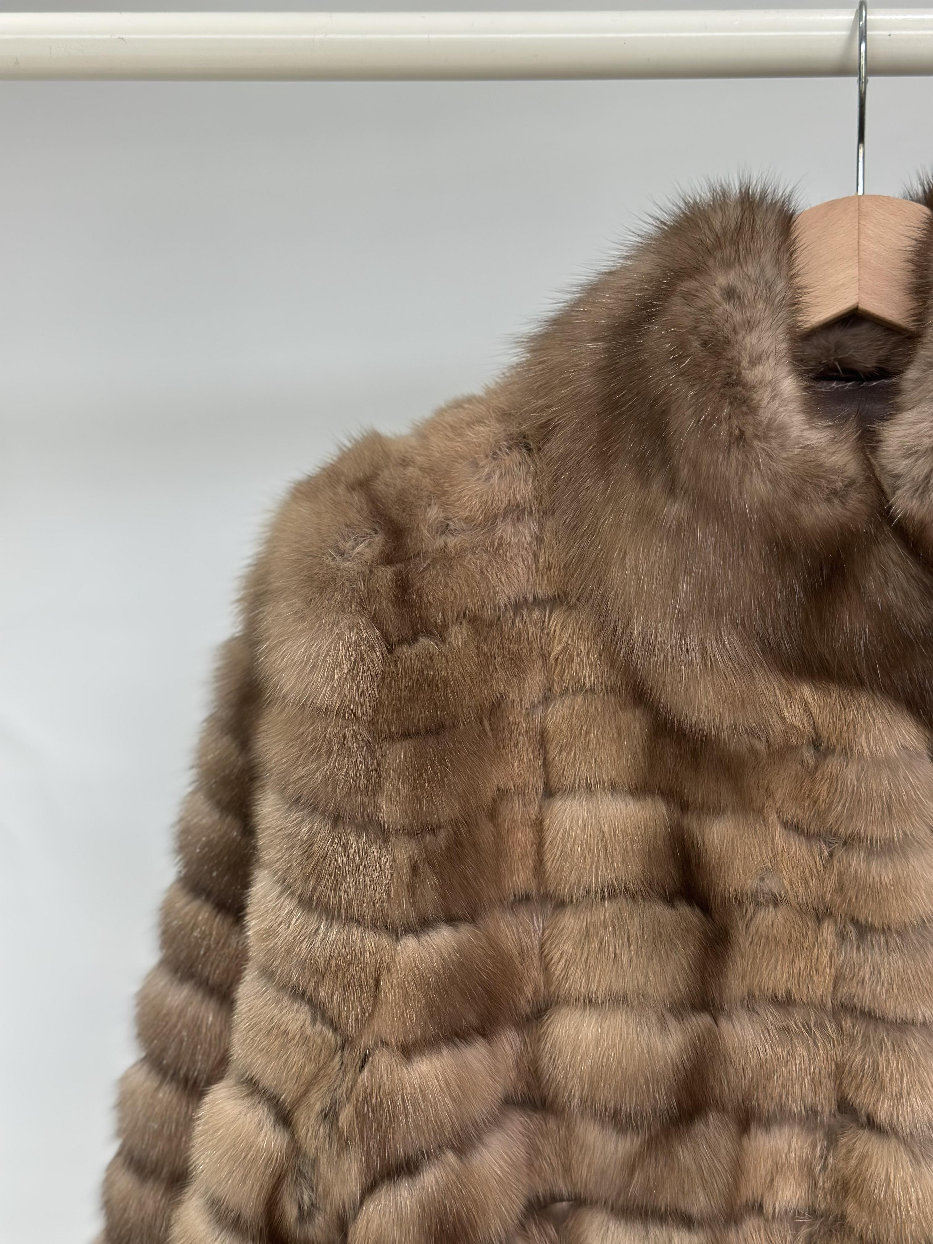 Horizontal Panel Sable Fur Coat