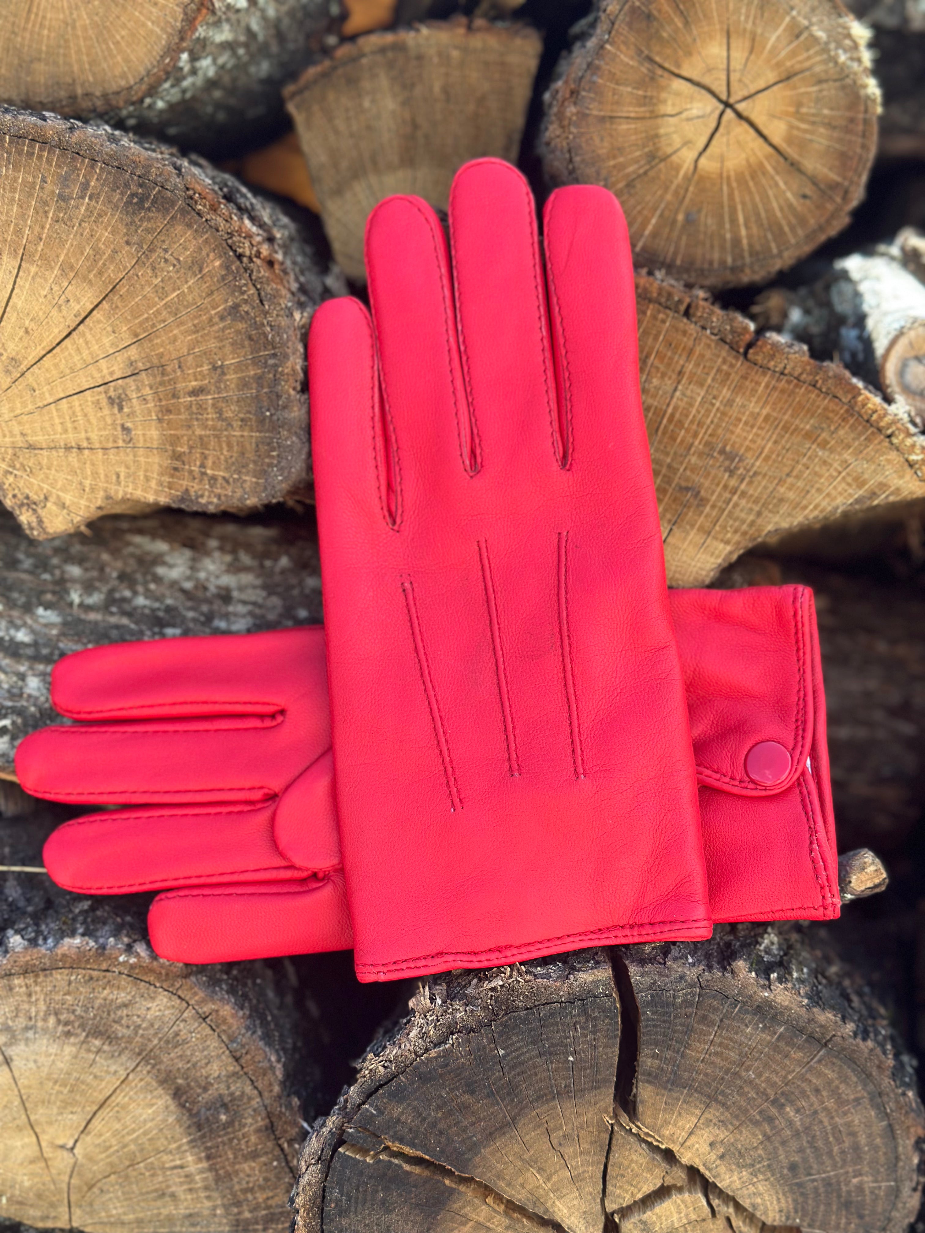 Red Leather Gloves
