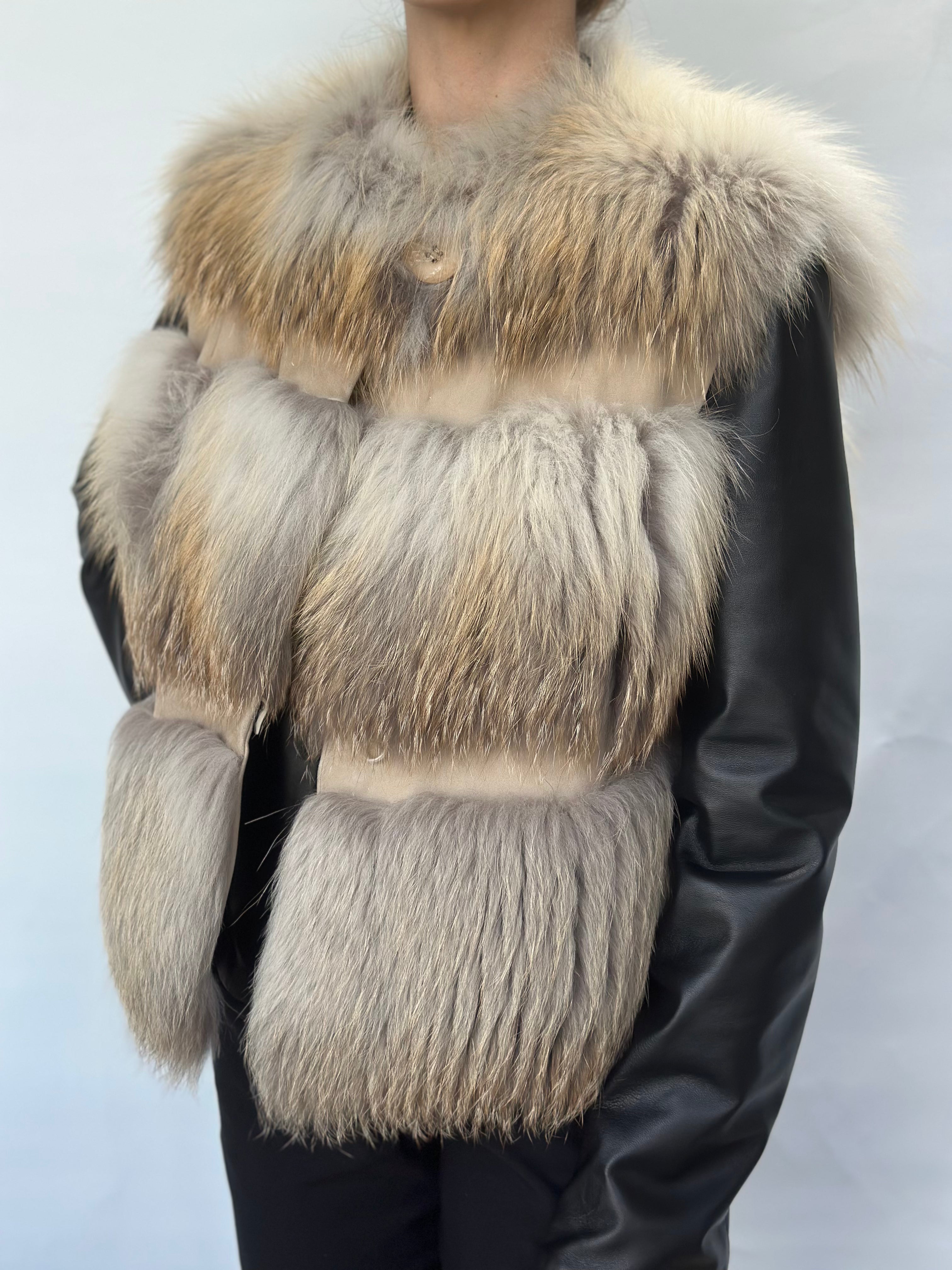 Grey Fox Fur Vest