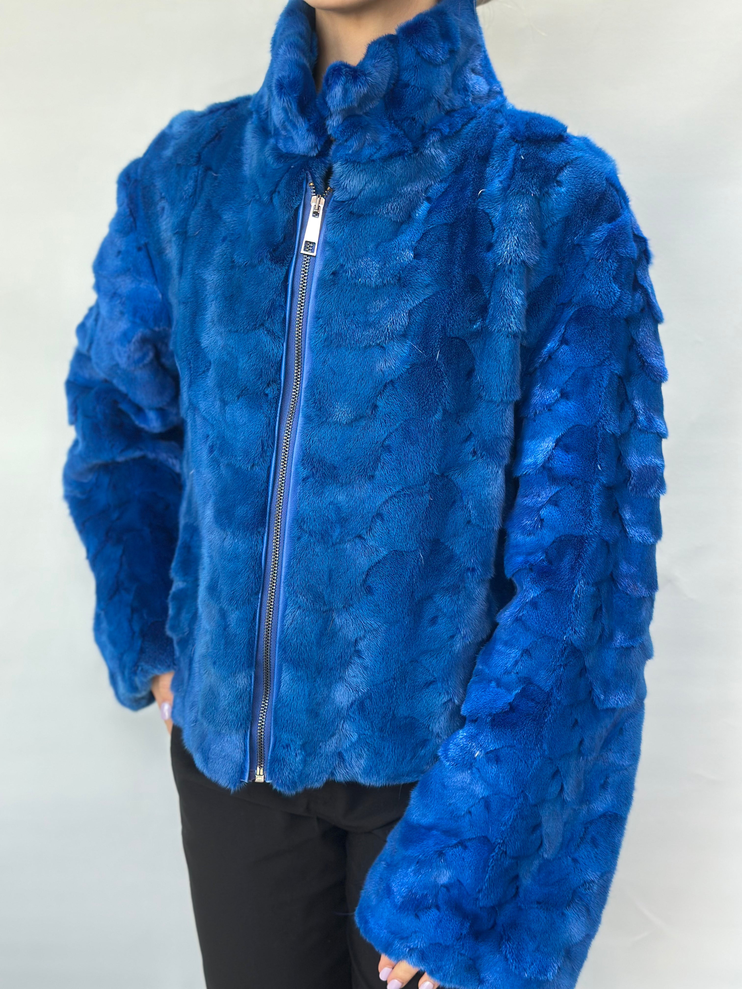 Blue Mink Pieces Short Jacket