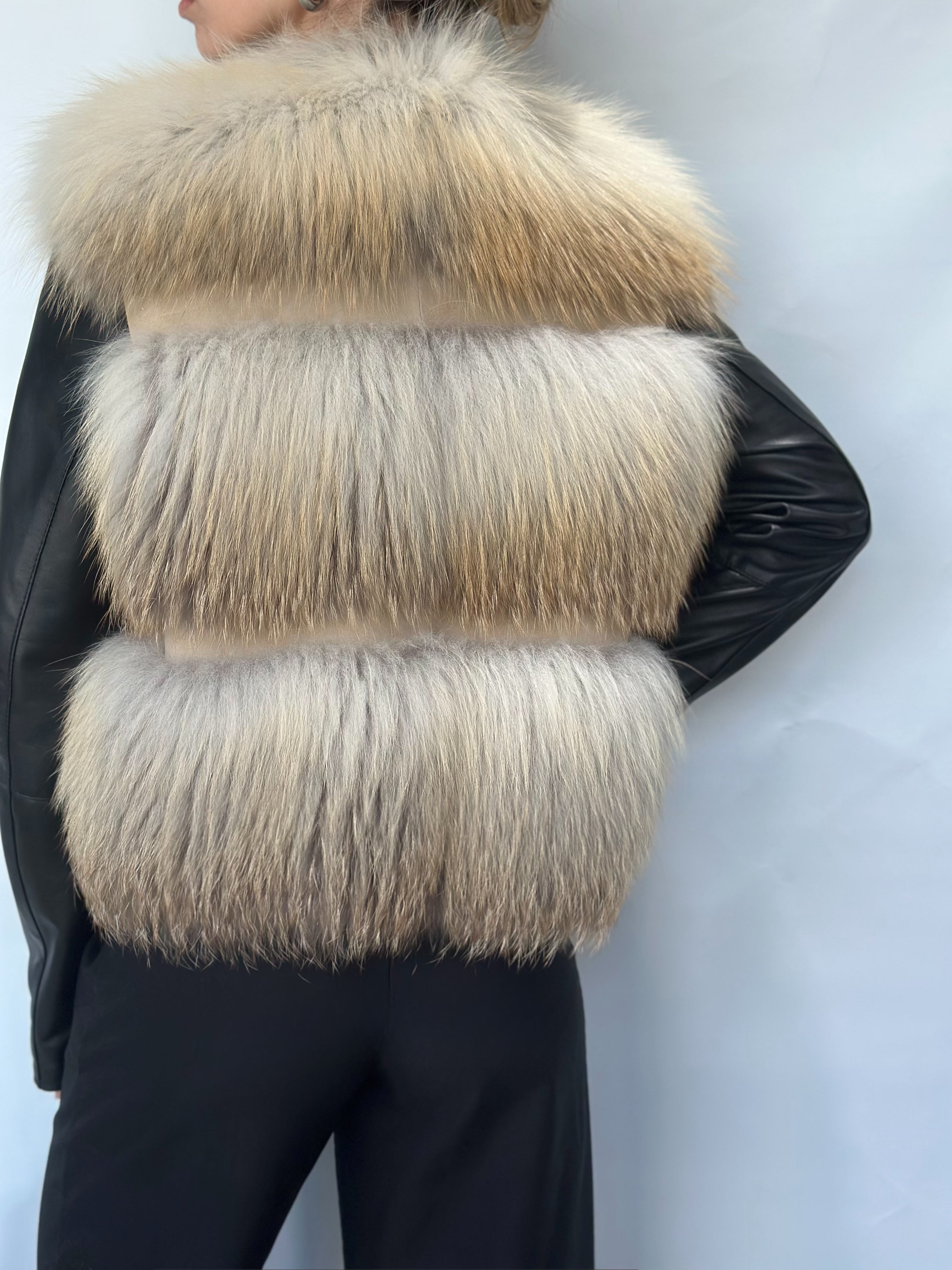 Grey Fox Fur Vest