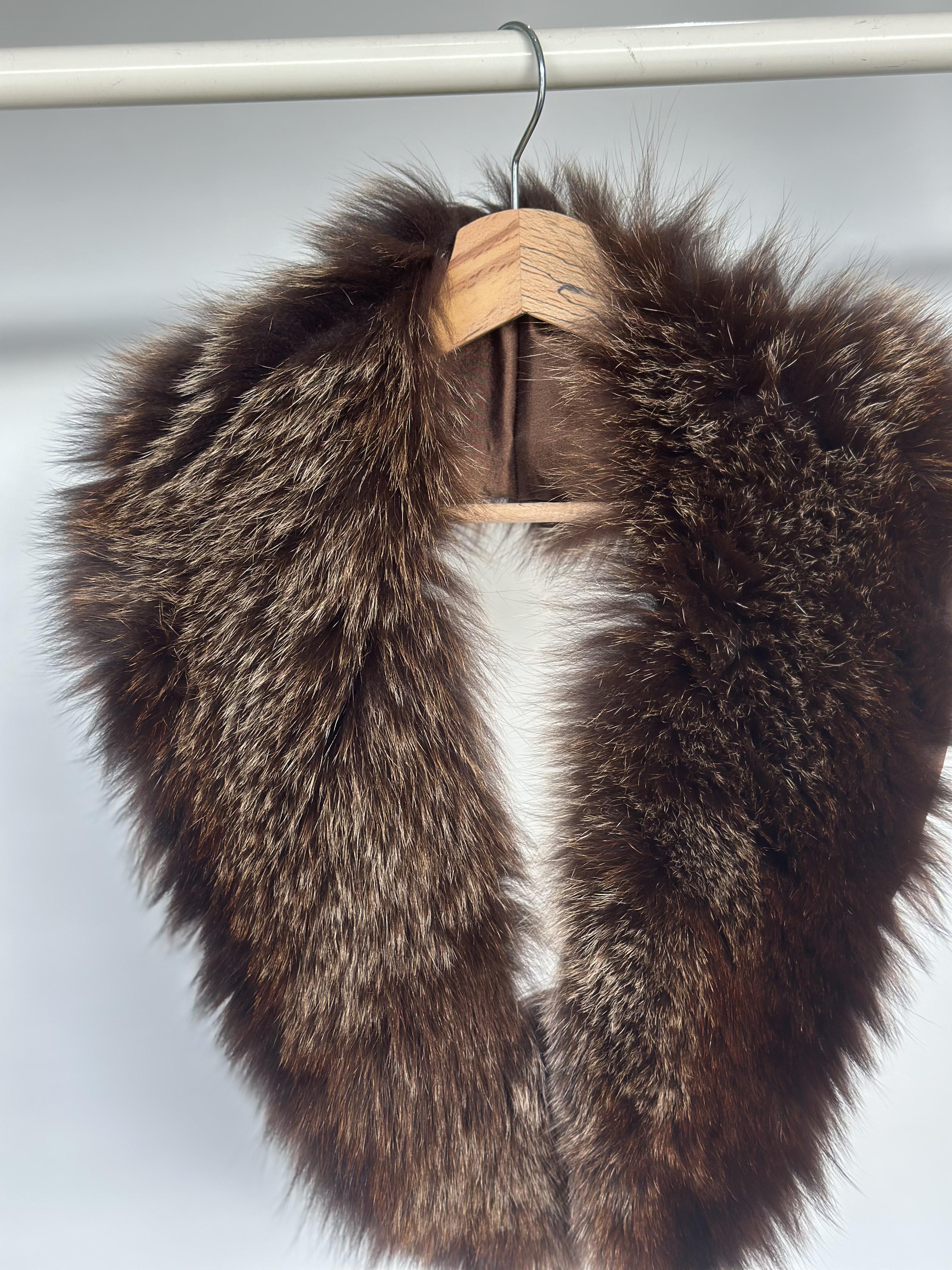 Large Brown Fox Fur Collar