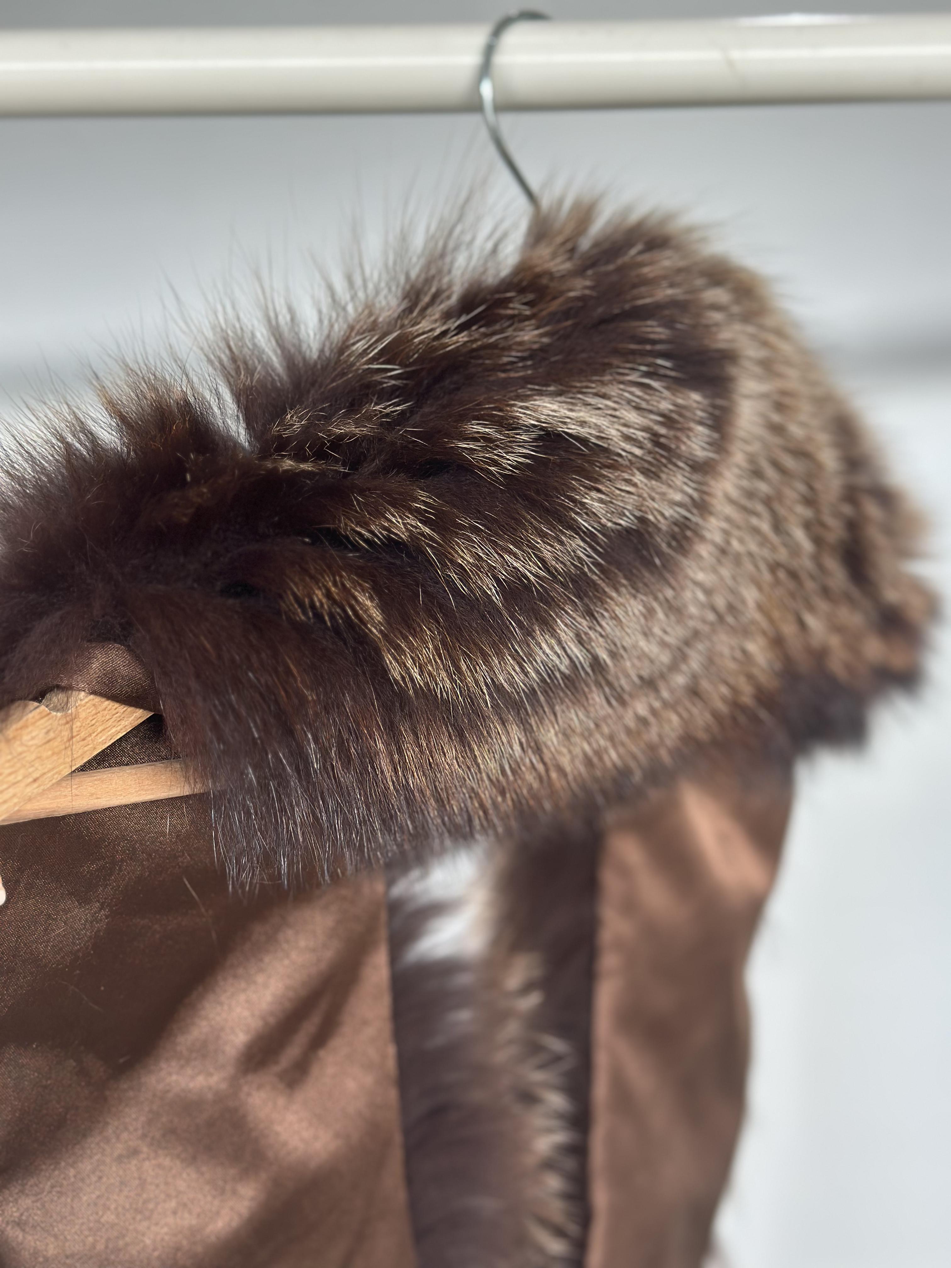 Large Brown Fox Fur Collar