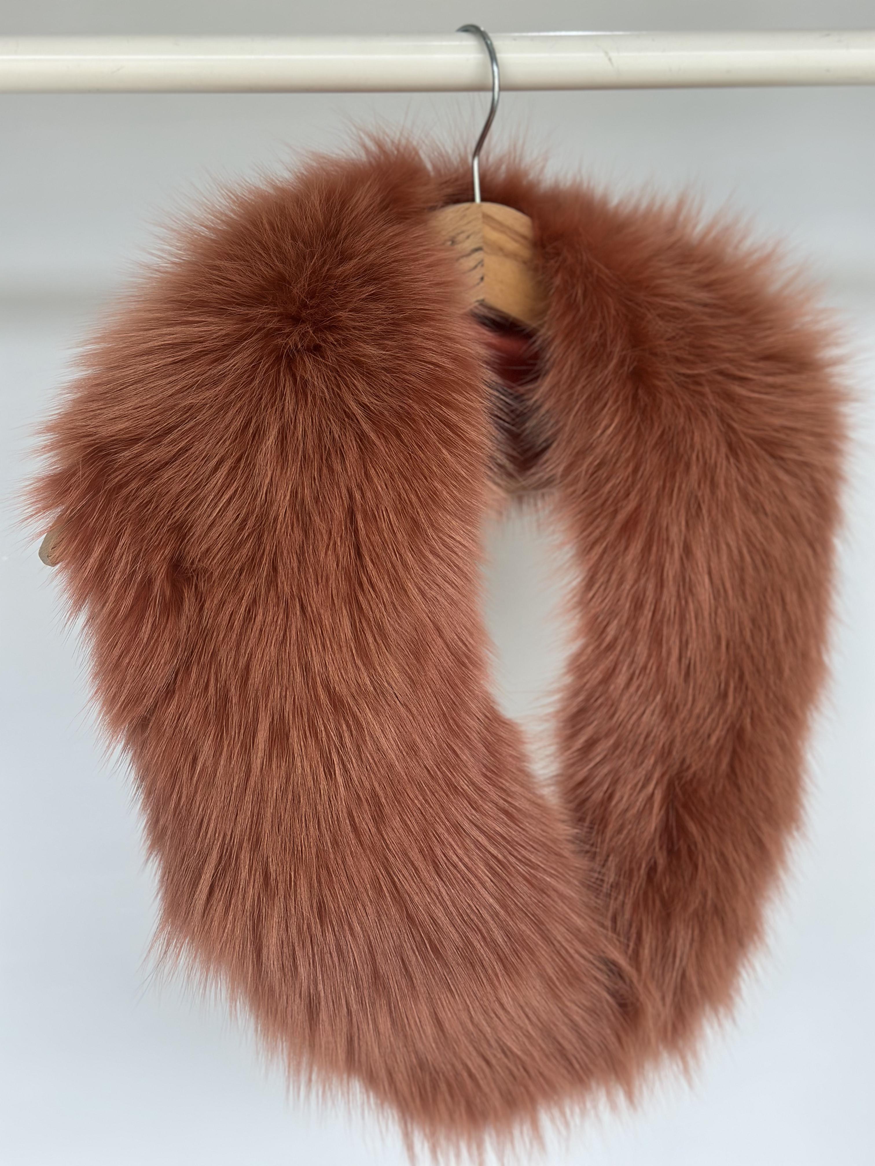 Large Copper Fox Fur Collar