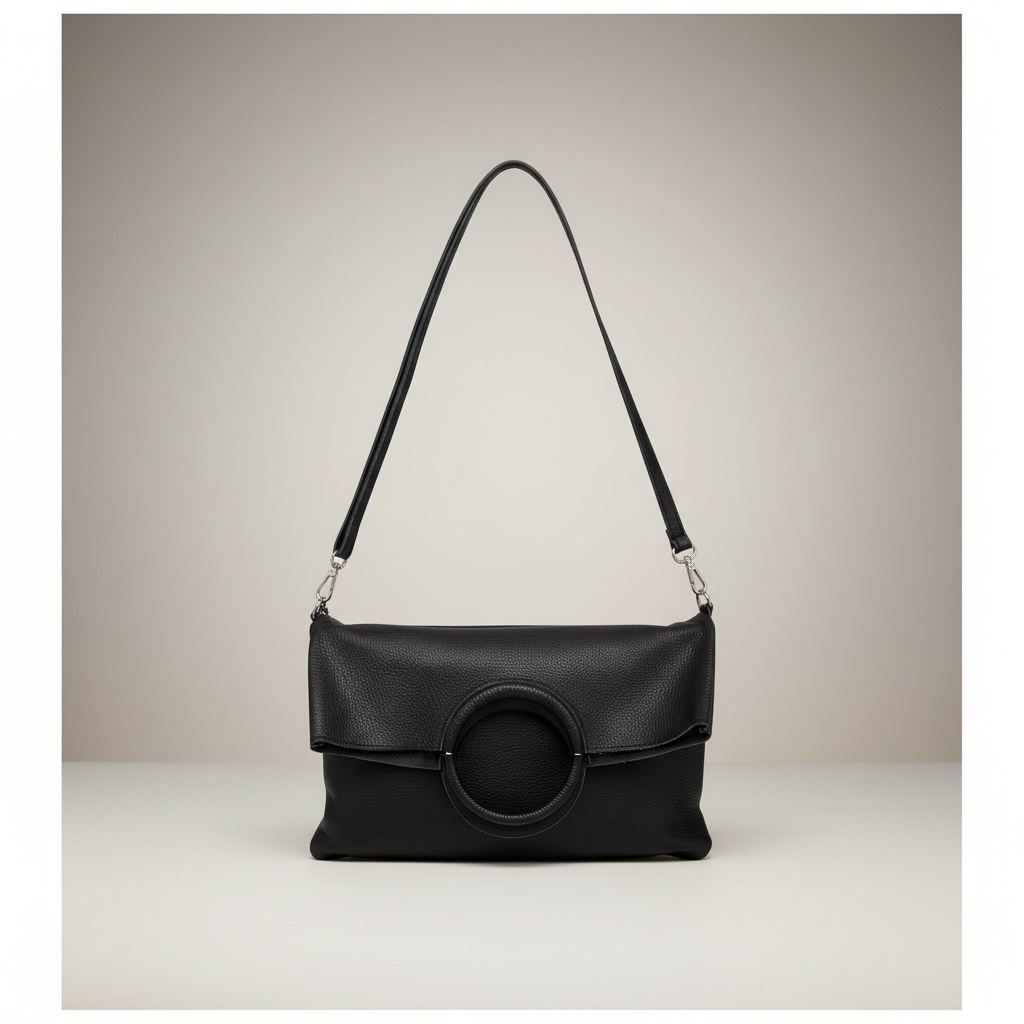 Black Leather Tote Bag