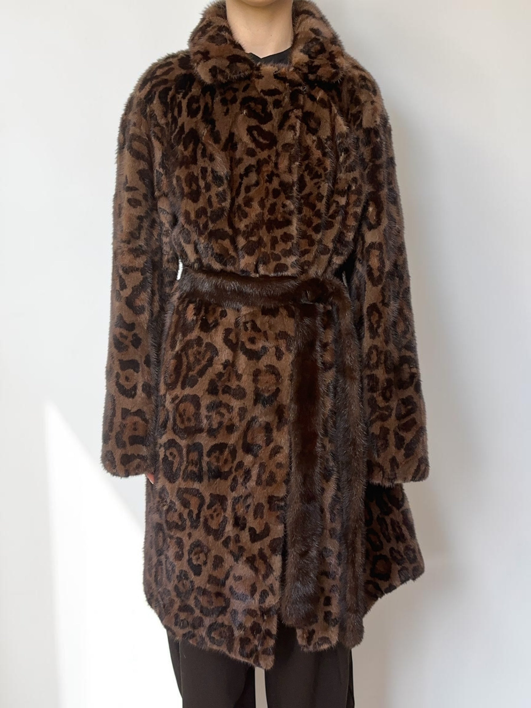 White Mink Coat With Shawl Collar