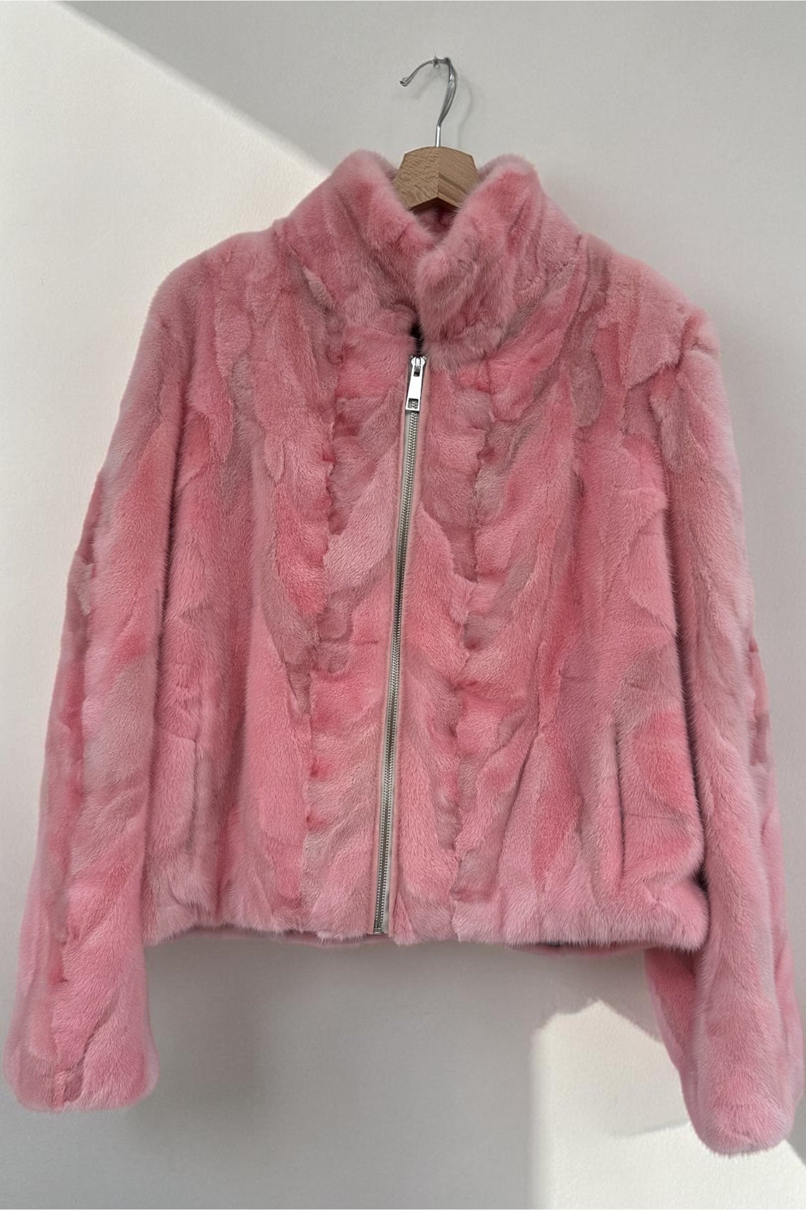 Pink Mink Pieces Short Jacket