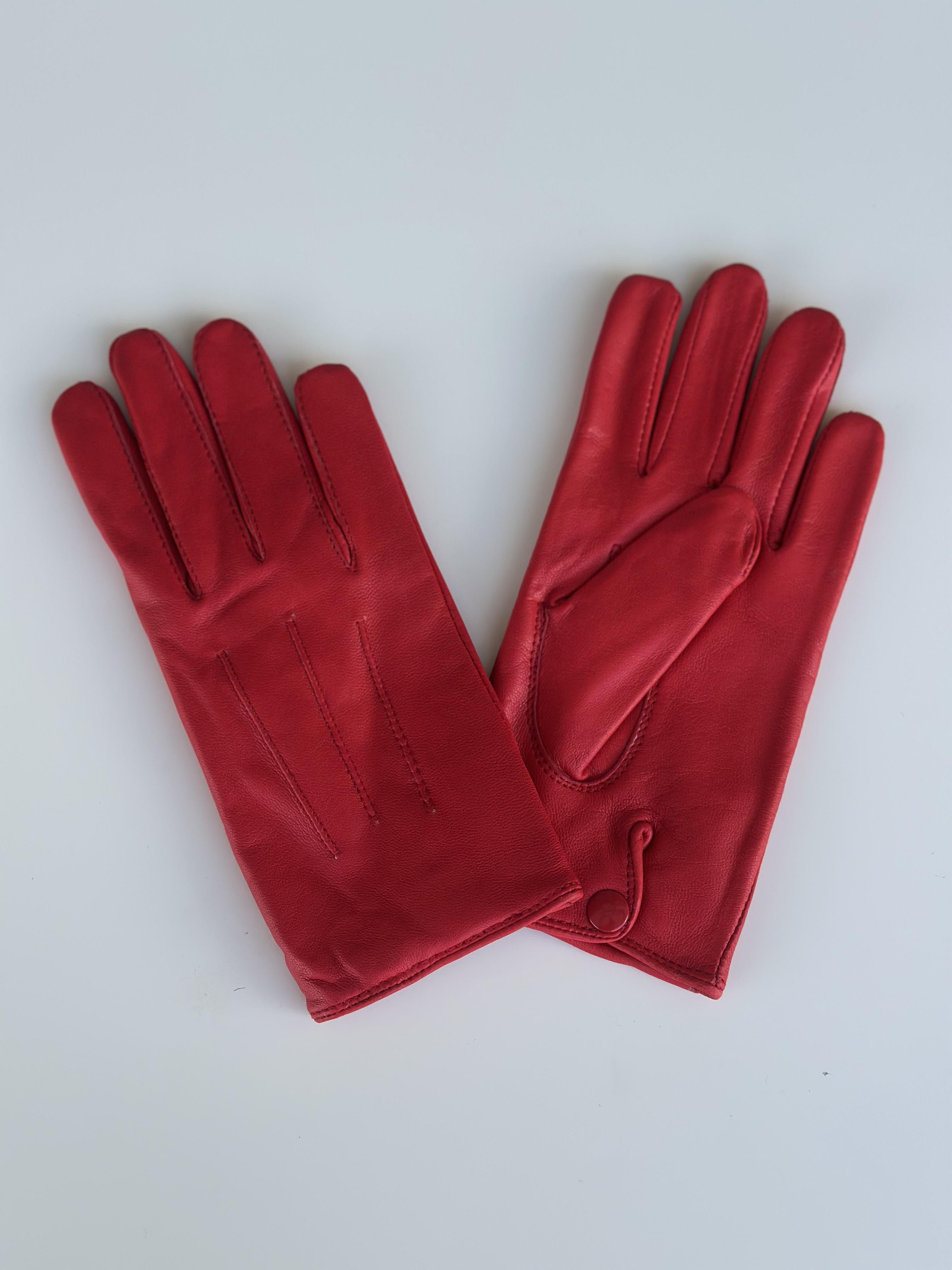 Red Leather Gloves
