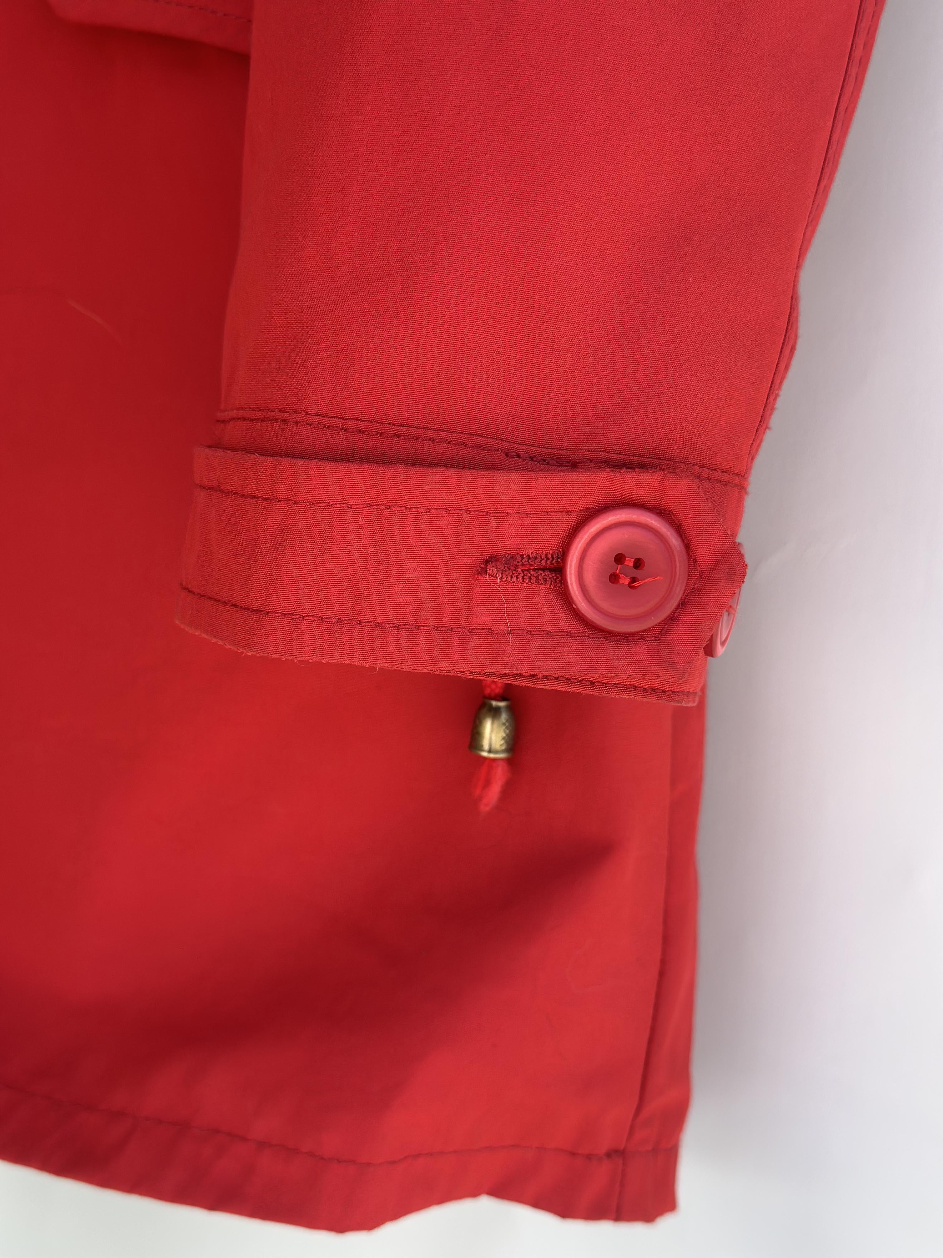 Red Parka with Fox Collar and Mink Lining
