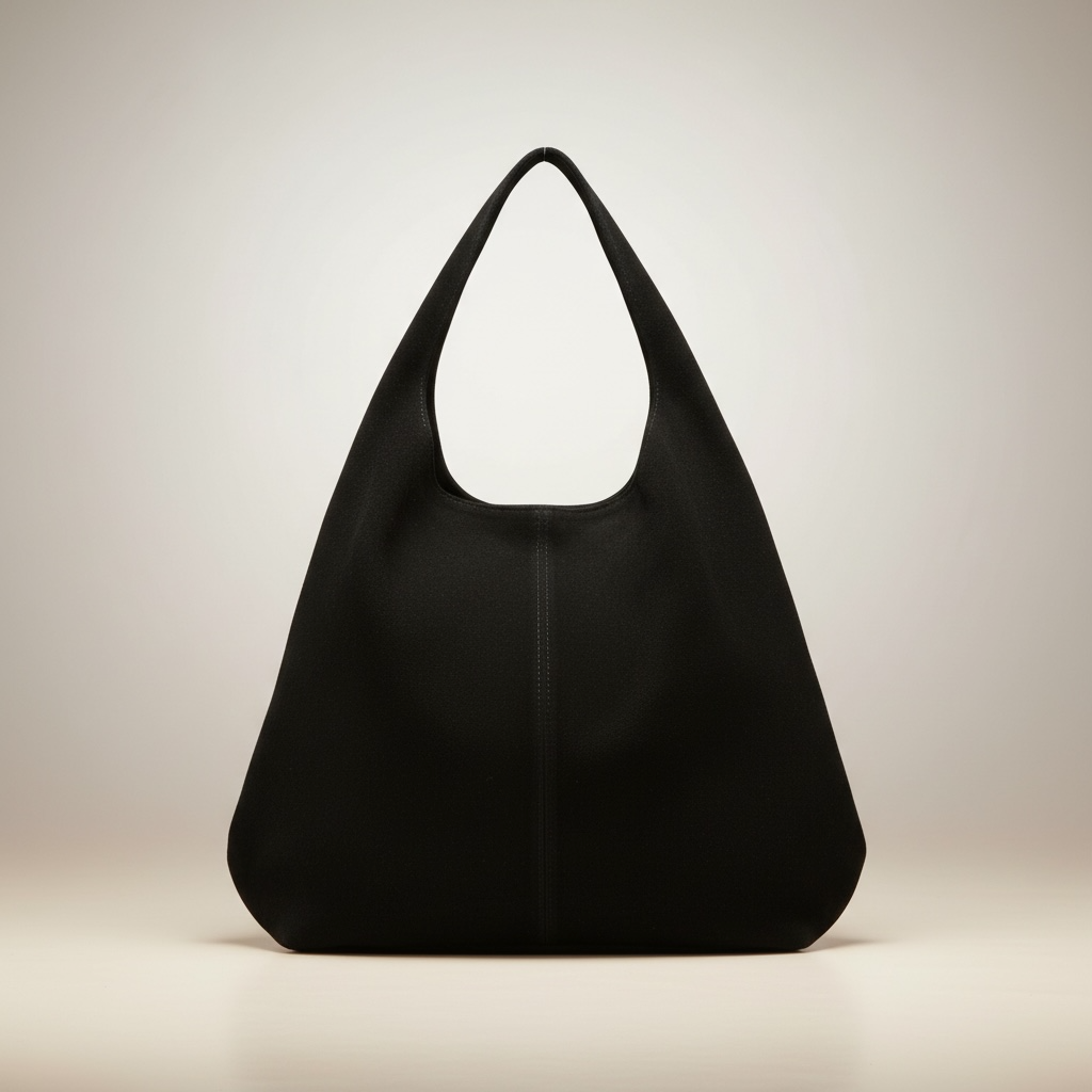 Black Suede Pouch Shoulder Bag